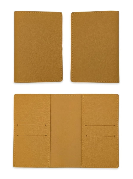 Vegan Leather Passport Holder/Organizer - Mustard