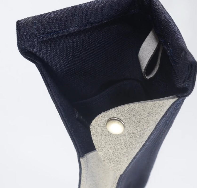 Navy/Mix Grey Wood Base Standing Case