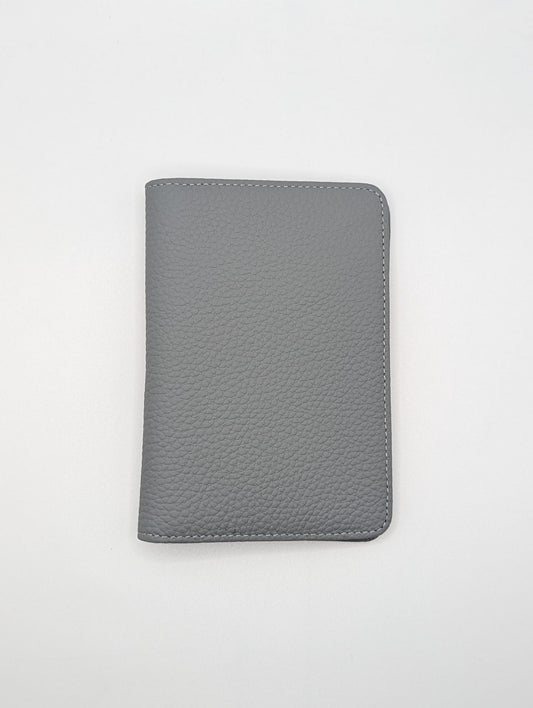 Full Grain Leather Passport Holder - Pigeon Blue